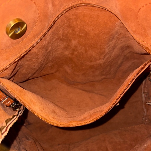 Patricia Nash tooled Brown Leather Tote Bag - Picture 9 of 16